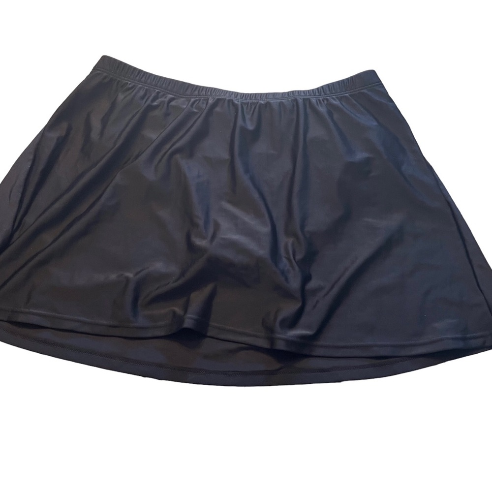 WOMENS BLACK SWIM BOTTOM SKIRT SKORT 12
